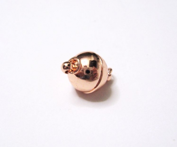 Starker 8 mm Magnetverschluss Messing rosevergoldet, Kettenverschluss